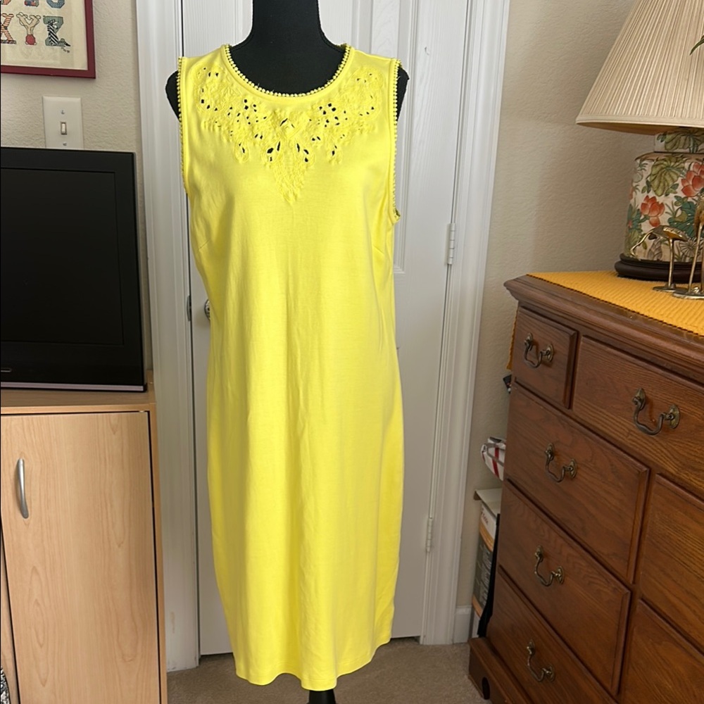 Talbots Yellow Sleeveless Dress